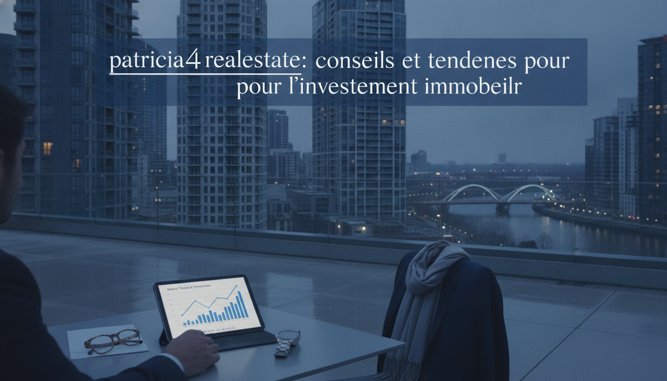découvrez les conseils experts et les dernières tendances en investissement immobilier avec patricia4realestate, votre guide incontournable pour réussir vos projets immobiliers.